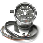 03-0748 Unbranded Mini Mechanical Chrome Speedometer Led Indicator Black Face