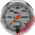 19352 Auto Meter 3 8in Electronic Speedometer 120 Mph Silver Face
