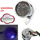 2aspme02s Ediors Chrome Led Backlight Signal Motorcycle Odometer Kmh Speedometer Gauge