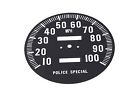39-0312 Speedometer Tin Face For Harley Shovelhead Fl Models Police