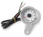 482516 Bikers Choice Electronic Mini Tachometer White Face Biker