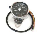 58-43691 Emgo Motorcycle Speedo Mini Mechanical Speedometer Gauge Led Warning Bulbs