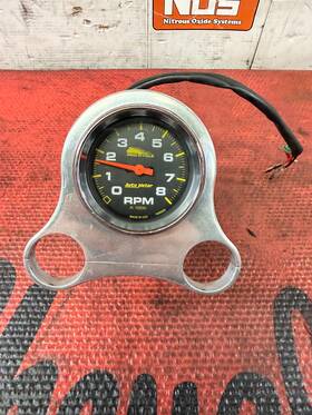 19304 Autometer Pro-cycle Chrome Mini 8000 Rpm Tachometer With Bracket Harley Ironhead