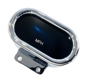 Mcl-5400 Dakota Digital 5000 Series Chrome Oval Blue Face Speedo Speedometer Gauge Harley