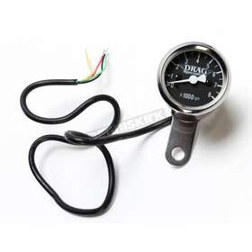2211-0055 Drag Specialties 1 7/8 Inch Electronic Mini-tachometer With Black Face -