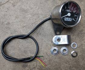 2211-0104 Drag Specialties Harley Bmw Honda Suzuki Universal 2.4in Mini Tachometer 8k Rpm