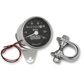 Drag Specialties Ds-244131 2 1 Ratio Mini Speedometer With Black Face -