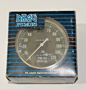 Drag Specialties Ds243880 Vintage Police Special Fl Style Speedometer Ds 243880
