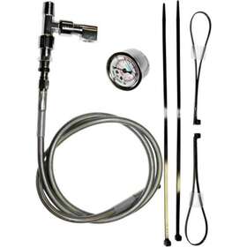 9018 Feuling Rmte Oil Pressure Gauge/line Kit - Stainless/chrome