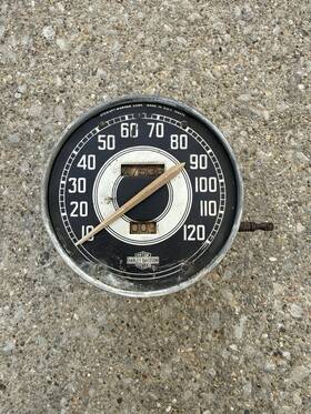Harley-davidson 509dwm5 Original 1941-46 Stewart Warner Speedometer 10-120 Flathead Knucklehead