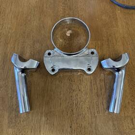 Harley-davidson 55900349 18-26 M8 Softail Chrome Pullback Oem Riser Gauge Clamp Fxbb Fxbr Fxlr