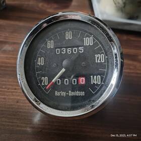Harley-davidson 612994.2 Vintage 3-1/2 Inch Facing Oem Motorcycle Mechanical Speedometer