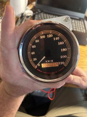 67340-96 Harley-davidson 97-03 Sportster Xl1200c Rare Km/h Speedo In Kilometers
