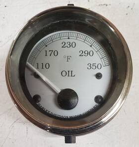 70900386 Harley-davidson 2004-13 Flt Touring Oem Silver Face Oil Press Gauge #70900386