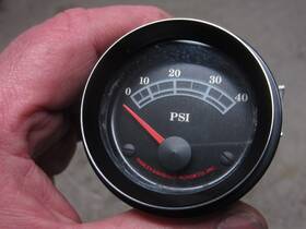 75032-82 Harley-davidson Ft95 Flhtc Oil Pressure Gauge With Bracket Works Good Used #3996