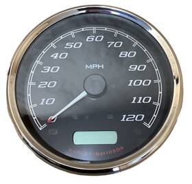 Harley-davidson V146 Ab Speedometer Titanium Face Gauge - Silver/black/white