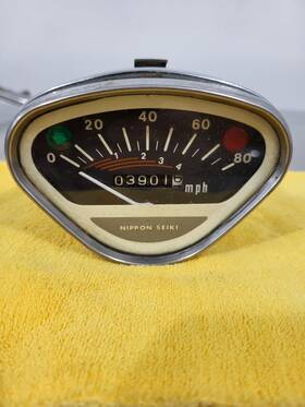 37200-028-810 Honda 90 Cs90 S90 Cl90 St70 Sl90 Ss50e C320 Tt50 Oem Speedometer Gauge Mph