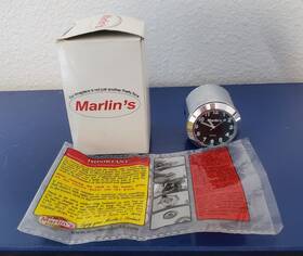 180102 Marlins Harley Davidson Universal Fit Talon Handlebar Clock Black Face #180102