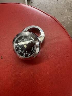 Marlins Genuine Accessories 150202 Black Face 7/8 Inch -1 Ring Style Handlebar Mount Thermometer
