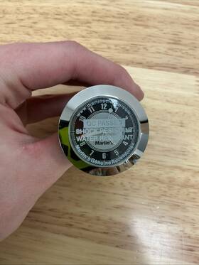Marlins Genuine Accessories 182108 Black/silver Talon Analog Clock For 1 1/4 Inch -182108