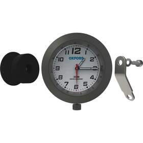 Ox561 Oxford Motorcycle Anaclock Analogue Clock - Black Case And Face