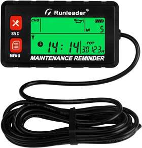Runleader 760033451810 Maintenance Hour Meter Tachometer Alert Rpm Reminder Nob
