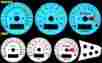 Srp-742 Streetracerparts.com Kawasaki Zx-9 Ninja 1998 1999 White Face Plasma Glow Gauges Dials Mph Kmh Color