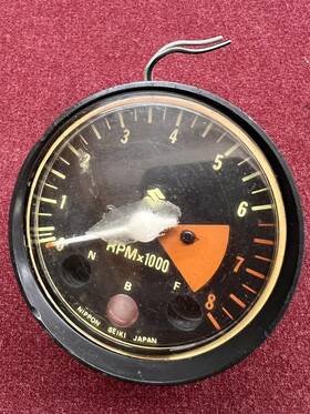 34200-18610 Suzuki Oem 1972 - 1975 T500 Tachometer 0-8000 Rpm -works Read Description