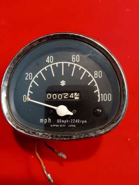 57100-21100 Suzuki 1965-1967 B100 B120 Clam Shell Speedometer Gauge Vintage