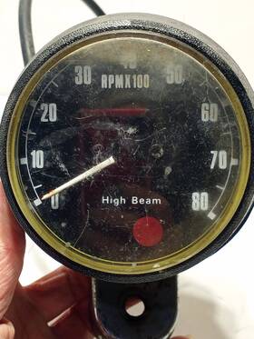 V-twin 72701 Harley-davidson Mechanical Tachometer With Cable