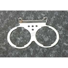 71712 V-twin Manufacturing Chrome 4-hole Dual Gauge Mount Bracket -