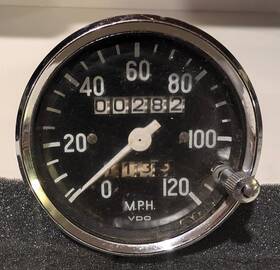 Vdo 20/109/04 3 Inch Vintage Oem Enduro Speedometer Gauge 20/109/12 W 1.42 - 282 Miles