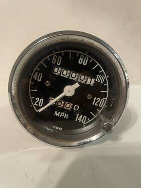Vdo 20/109/117 -4.63 Vintage Motorcycle Speedometer Gauge - 140 Mph Tested