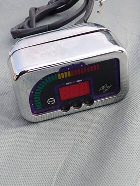 Wp124 Wire Plus Handlebar Chrome Digital Instrument Panel Speedo Bar Graph Tach Mount