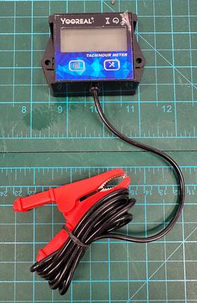 Yooreal J25-d110430cc8003000469 Tach/hour Meter Digital Tachometer Gauge Black Lcd Clamp Lead Engine