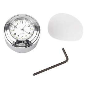 Zdl-kabusikikaisya1989usa 760000668401 7/8 Inch Handlebar Clock Dial Waterproof Glow-watch Silver Motorcycle Us
