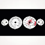 Suzuki Gsx 1300 Hayabusa 2001-2007 Mph Aftermarket White Gauge Faces. Fixed Price $44.99.