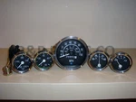 Speedometer Temp Oil Fuel Amp Gauge Set Chrome Bl Willys Mb Jeep Ford Cj Gpw. Fixed Price $206.54.