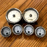 Oem Harley 04-13 Touring Speedo Tachometer Fuel Air Volt Oil Gauges Silver. Fixed Price $359.99.