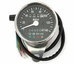 Mini 2.5" Speedometer W/ Indicators & Trip 2240:60 - Chrome Black Mph. Fixed Price $89.95.