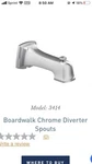 Moen 3414 Chrome Tub Spout. Fixed Price $40.00.