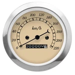 Motor Racing Classic 85MM 3-3/8" Mechanical Speedometer Odometer 220 Kmh. Fixed Price $46.07.