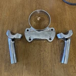 Harley 18-26 M8 Softail Chrome Pullback Oem Riser Gauge Clamp Fxbb Fxbr Fxlr. Fixed Price $160.00.