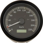 Drag Specialties Programmable 3-3/8IN. Electronic Speedometer 220KMH 2210-0390. Fixed Price $290.39.