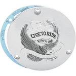 Drag Specialties 3 Hole Chrome Live To Ride Derby Cover 1107-0155. Fixed Price $72.92.