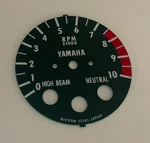 1974 And 1975 Yamaha DT175 Enduro Tachometer Face Plate. Fixed Price $37.50.