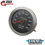 Drag Specialties 2210-0345 Kph Black 5" Fl-style 2:1 Speedometer. Fixed Price $118.67.