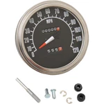 Drag Specialties 5" Mph Fl-style 1:1 Speedometer, 68-84 Black Face 70847M-BX33. Fixed Price $111.11.