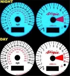 Kawasaki ZX-9 2000-2003 White Face Motorcycle Glow Gauges Mph Kmh. Fixed Price $79.99.