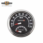 Black Speedometer Speedotachs 2:1 Ratio Km/h & Tacho Fit For Harley Fat Bob Fl. Fixed Price $84.99.